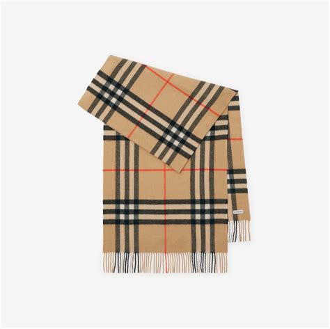 burberry wide check cashmere scarf.